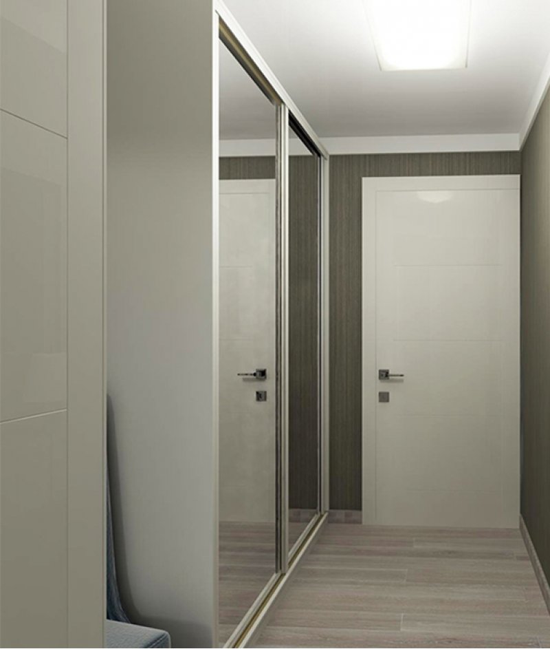 Дизайн коридора встроенный шкаф